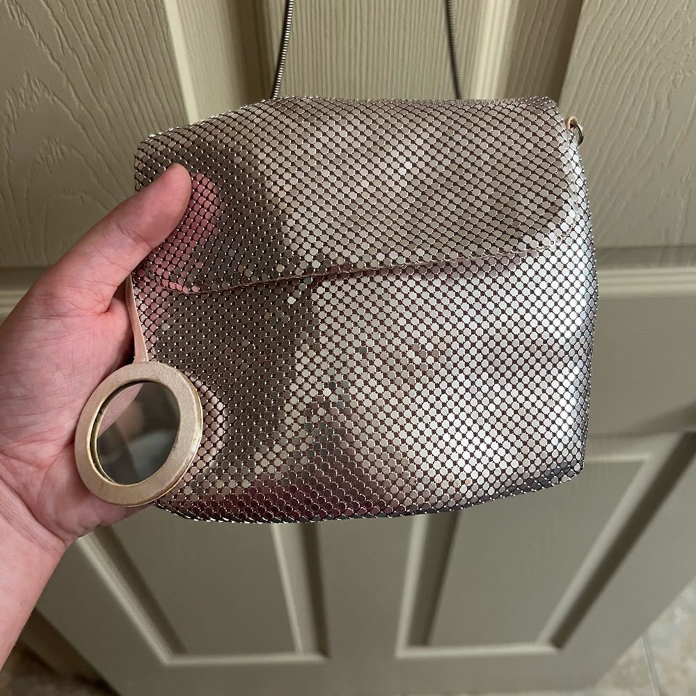 Valerie Stevens Silver Mesh Clutch Evening Bag